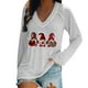 thumbnail image 2 of Pntutb moda mujer casual con cuello en V blusa de perforación caliente camiseta de manga larga tops de otoño Pntutb Pntutb-7111, 2 of 4
