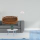 thumbnail image 2 of Bandeja de almacenamiento tejida a mano,Bandeja para servir de ratán tejido a mano con asa,Escultura de elefante,Esculturas de elefantes de resina para decoración del hogar,Estatuas de, 2 of 8