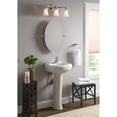 thumbnail image 2 of Moen Eva Chrome 3-Light Dual-Mount Bath Bathroom Vanity Fixture with Frosted Glass, 2 of 8