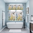 thumbnail image 3 of Floral Hummingbird Kitchen Curtains Sets for Windows 36 Inch Length, Spring Watercolor Flowers Rod Pocket Window Treatments Tier Curtains and Valances Set for Bedroom/Bathroom, 3 of 8