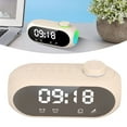 thumbnail image 3 of Alarm Clock Radio with BT Speaker, FM Radio, Built in Speaker, Dual Alarm, Temperature Display, Voice Broadcast, Support AUX TF Card Mirror Alarm Clock, 3 of 7