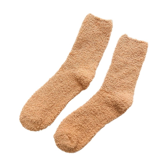 XUFLVPSEF Mens Wool Socks Thermal Hiking Winter Boot Warm Thick Cozy Crew Comfy Work Socks for Men Socks for Men 9-12 Gym Golf Tennis Athletic Socks Work Socks Khaki