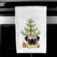 thumbnail image 3 of Carolines Treasures BB1634WTKT Christmas Tree and Fawn Pug White Kitchen Towel Set of 2 Dish Towels 19 X 25" multicolor, 3 of 3