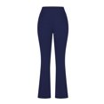 thumbnail image 2 of ZOIGHDA Womens Flare Yoga Pants High Rise Stretch Bootcut Leggings with Pockets Solid Athletic Sports Workout Pants(Navy,XX-Large), 2 of 5