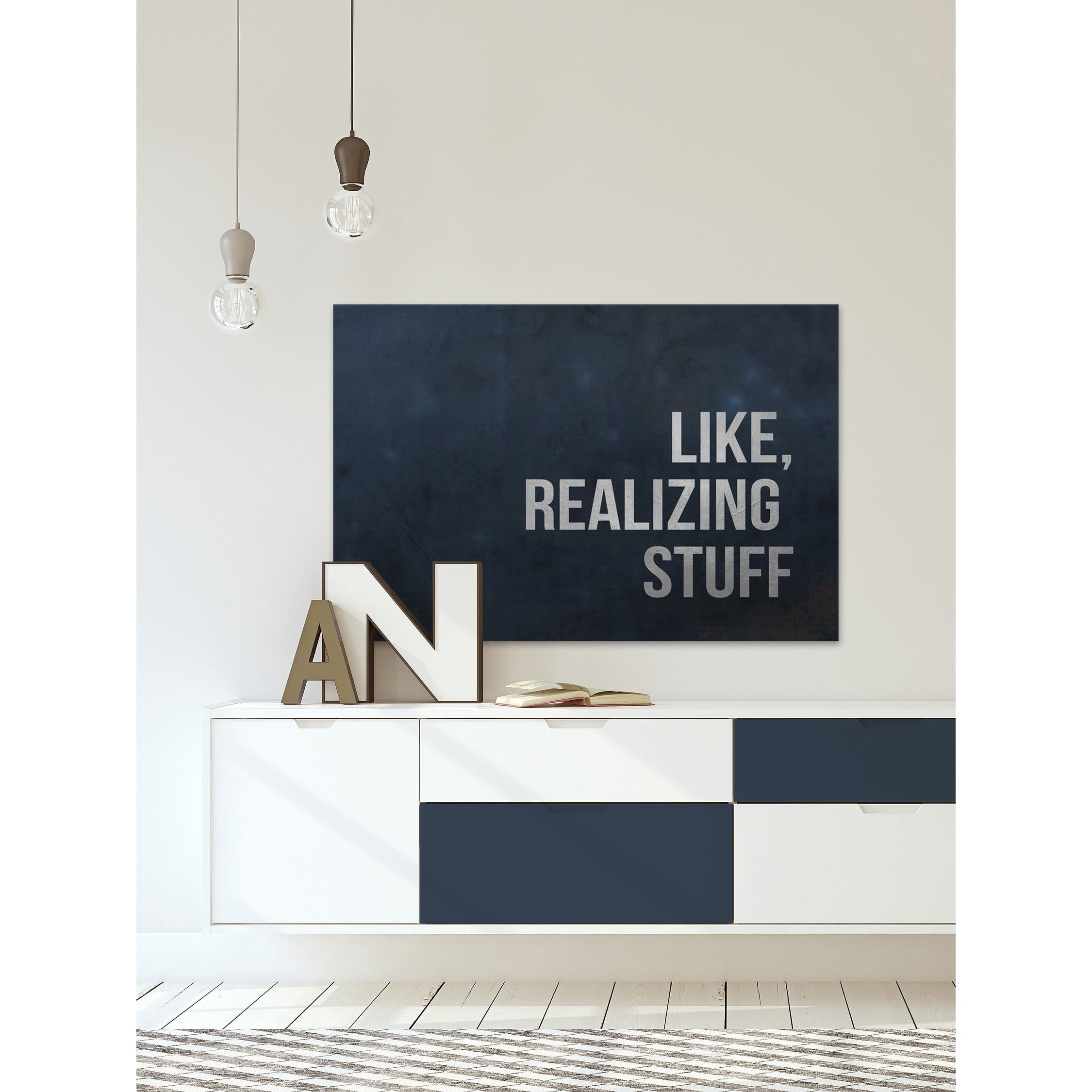 Like, Realizing Stuff Painting Print on Wrapped Canvas