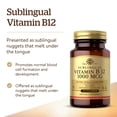 thumbnail image 3 of Suplemento Solgar de vitamina B12 1000 mcg 100 pepitas, 3 of 6