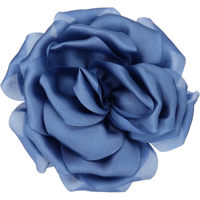 Silk Satin Flower Brooch Pin, Large Peony Floral Lapel Pin