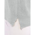 thumbnail image 4 of A2Y Women's Fitted Vintage Inspired Acrylic Side Slit Long Sleeve Sweater Lilac L, 4 of 5