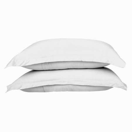 Sensational White Case Exclusive Fabrics 100% Combed Cotton Jersey Pillow Case Set with Aloe Vera Treatment (Set of 2) - (20 x 30) ()