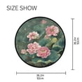 thumbnail image 5 of 36.2 Inch Round Floor Mat Blossoming Lotus Carpet Decor Rug for Living Room Bedroom, 5 of 6