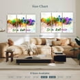 thumbnail image 4 of Elephant Stock San Antonio Skyline Colors Wall Art - Horizontal Multi Panel Canvas - Living Room Wall Decor - Places Multi Panel - Green And Blue Decor - 50" x 32", 4 of 8