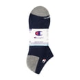 thumbnail image 2 of Champion Men’s No Show Socks 6 Pack – Half Terry Cushion, Moisture-Wicking, Arch Support, Stretch Comfort, Sizes 6–12.5, 2 of 7