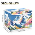 thumbnail image 5 of Yayeee Collapsible Cube Storage Bin with Lid Fabric Closet Decorative Basket with Handles, Abstract Snow Mountain, 5 of 7