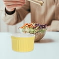 thumbnail image 2 of Round Ceramic Baking Bowl Yellow For Housewarming Cooking Baking Dining 1Pcs 3In, 2 of 9