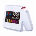 thumbnail image 5 of Manufacturer Direct: Dynamic Rotating Color Screen Weather Station Projection Clock with Accurate Forecast & Temperature Readings, 8190 Model in Black, Durable Plastic Mirror Construction, Compact, 5 of 5