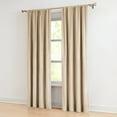 thumbnail image 3 of Lush Decor Glam Pleated Velvet Light Filtering Window Curtain Panels?? Pair 38" W X 84" L Neutral?? - Velvet Curtains - Drapes - Tan Curtains - Glam Decor, 3 of 9