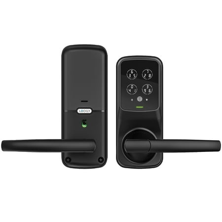 Lockly Secure Pro Digital Keypad Biometric Smart WiFi Latch Door Lock, Black