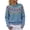 26#Blue, variant on Retro Nordic Geometric Jacquard Knit Pullover For Women Fair Isle Pattern Crew Neck Long Sleeve Warm Sweater 4XL