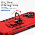 thumbnail image 4 of Dteck Case for iPhone 16 Plus,Shockproof Rubber Military Grade Drop Protection Dual Layer Case Ring Holder Kickstand Cover for iPhone 16 Plus,Red+Black, 4 of 9