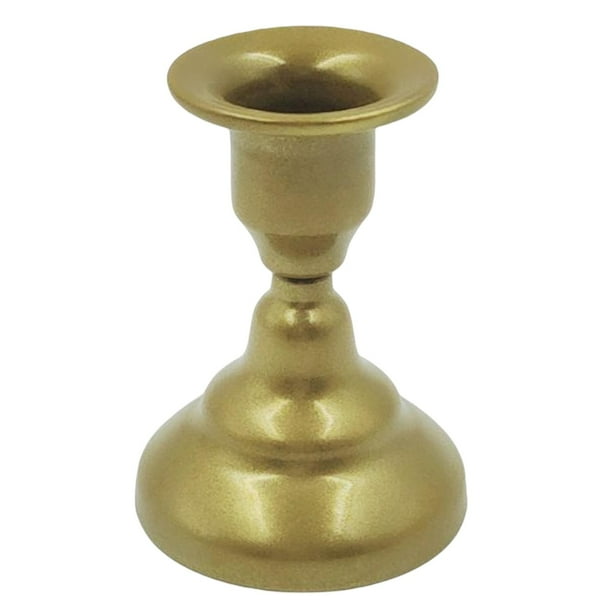 Candelabro para velas de pilar, candelabro cónico para fiestas y cenas a la luz de las velas Opción 2 Oro