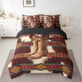 thumbnail image 2 of Castle Fairy Farmhouse Cow Print Twin Bedding Sets,Bohemian Aztec Bedding Comforter Set, 2 of 8