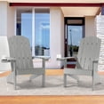thumbnail image 3 of CHYVARY 1 Peak Patio Adirondack Plastic Fire Pit Chair Outdoor Resin Outside Lounge Chair for Yard, deck, lawn and balcony,Light Gray, 3 of 9