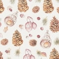 thumbnail image 6 of HAOXIT Christmas Pine Cones Round Table Cloth Polyester Tablecloth Waterproof Tablecloth Dinning Table Cover for Indoor Outdoor Party Picnic 31-35, 6 of 8
