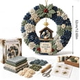 thumbnail image 3 of BUTASY Christmas Wreath DIY Kit for Adults, 3D 3D Fabric Poke Art Christmas Wreath for Indoor Outdoor Deocr Christmas Gifts for Her, 3 of 5