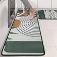 thumbnail image 2 of Kitchen Rugs Sets Of 2,Green Boho Geometric and Plant Pattern (4) Anti Fatigue Kitchen Mat Rugs Non Slip Washable,Decorative Kitchen Floor Mats for Kitchen,Sink,Laundry,17"x47"+17"x47", 2 of 5