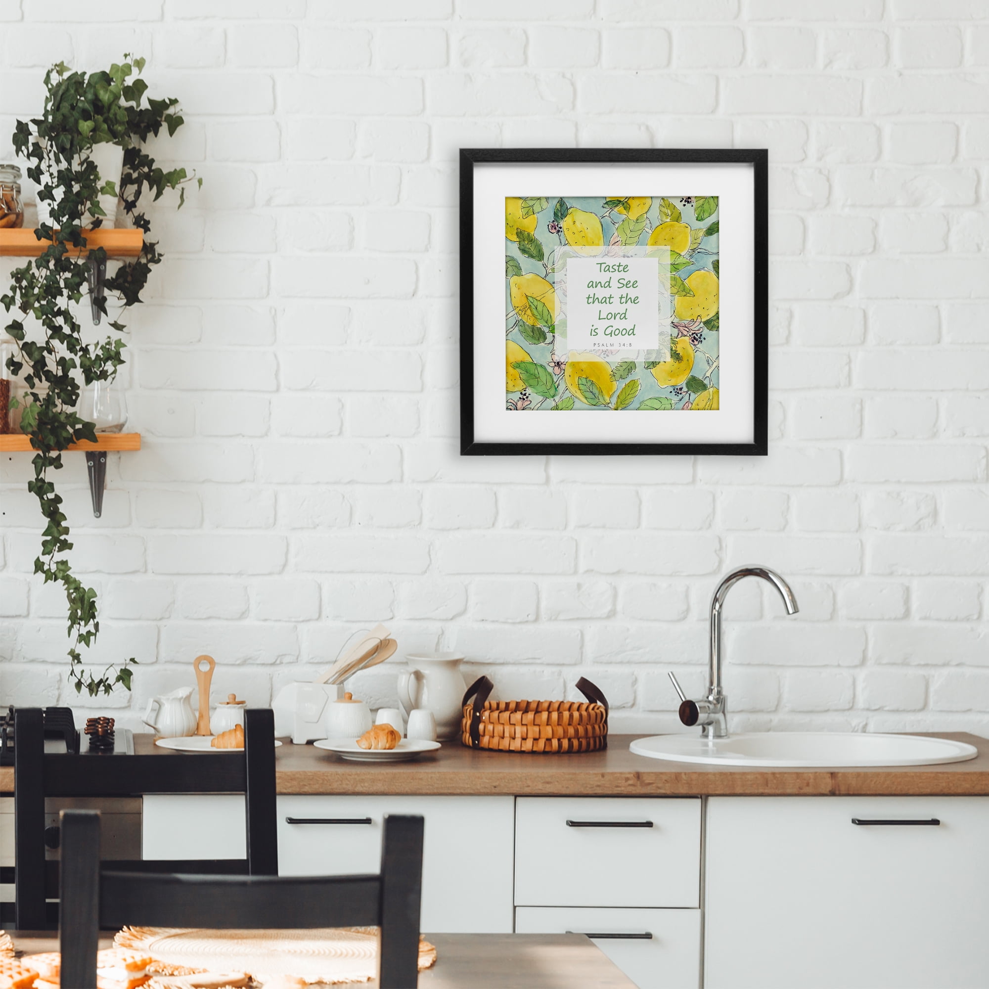 Stupell Industries Taste & See Lord Is Good Black Framed Print Under Glass, design by Lanie Loreth