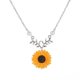 thumbnail image 1 of Collar largo con colgante de rama de hoja de girasol bañado en oro amarillo para mujer., 1 of 1