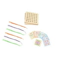thumbnail image 3 of Juguete de enhebrado de madera, paneles de formas de doble cara, juego de enhebrado de cuerda, regalos para el día de San Valentín para niños y niñas, 3 of 9