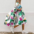 thumbnail image 1 of Women Floral Print A-Line Dress Summer Fashion O Neck Loose Office Party Dresses Casual Half Sleeved Boho Beach Dress VestidosXL Gao Jinjia LED, 1 of 2