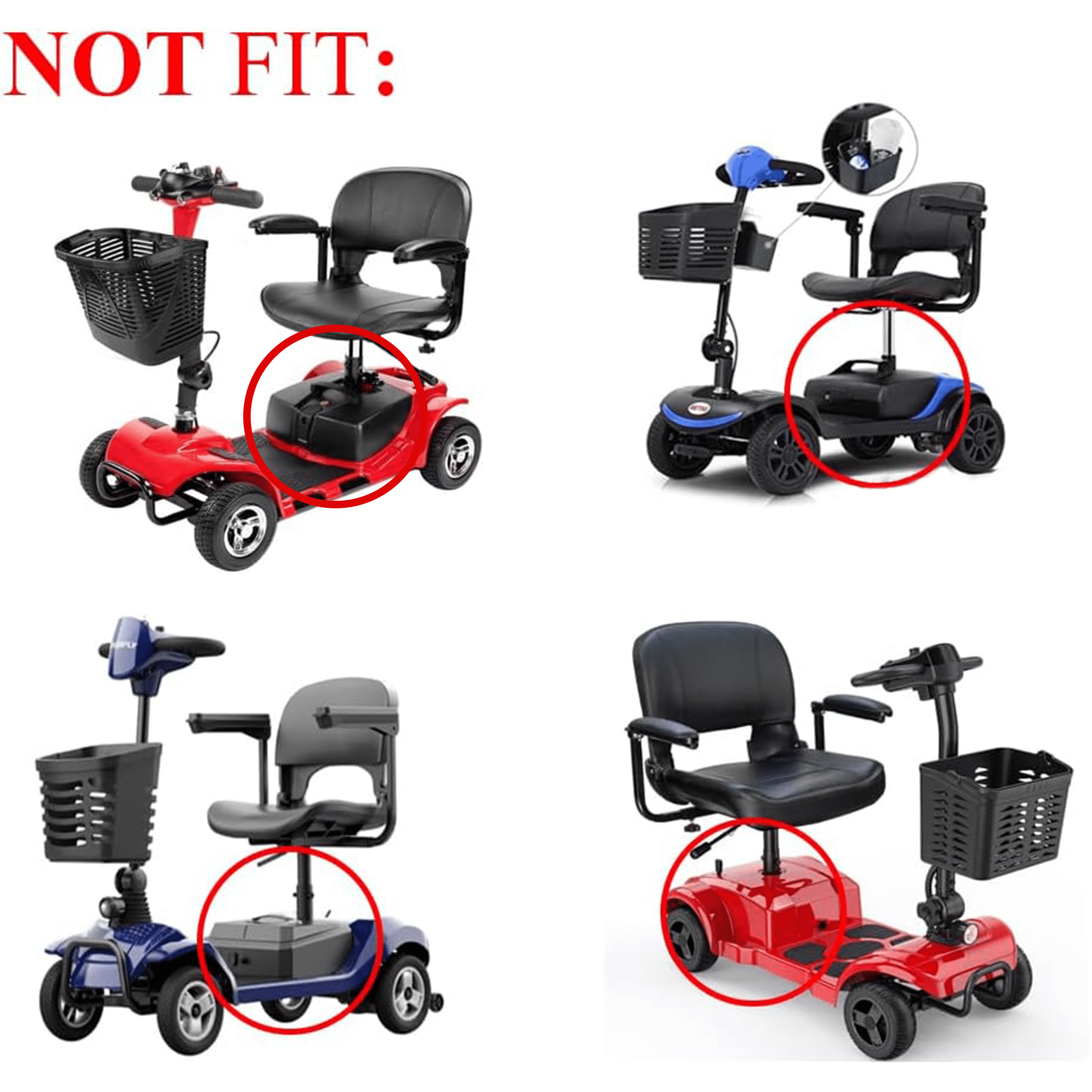 SACVON 24V 12Ah Replacement Battery for Mobility Scooter 03,Easy Attachable and Removal Flight/Cruise Friendly for Travel- Senior Scooter Battery (1 Pack)