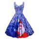 thumbnail image 1 of Vestido de fiesta informal con estampado navideño sin mangas y espalda descubierta para mujer Fridja  hjkh312, 1 of 9