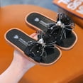 thumbnail image 3 of Bixock Toddler Girls Sandals Summer With Pearl Bow Solid Color Soft Sole Non Slide Beach Toddler Sandals Open Toe Daily Shoes, 3 of 4