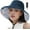 Navy Blue, variant on Womens Sun Hats Wide Brim Reversible Bucket Cotton Hat Packable Summer Travel Cap with Hat Clip,UV Protection