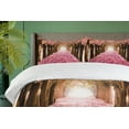 thumbnail image 4 of Ambesonne Romantic Duvet Cover Set, Falling Petals Tree Tunnel, 2-Calking, Pink Dark Brown, 4 of 7