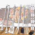 thumbnail image 3 of Espátula para hornear BBQ de Herramientas para accesorios para parrilla herramientas para asar s de parrilla de material acero inoxidable accesorios para , Magideal Espátula para hornear BBQ, 3 of 7