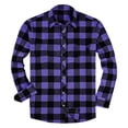 thumbnail image 3 of Hvyesh Men's Button Down Regular Fit Long Sleeve Plaid Flannel Casual Shirts, 3 of 3