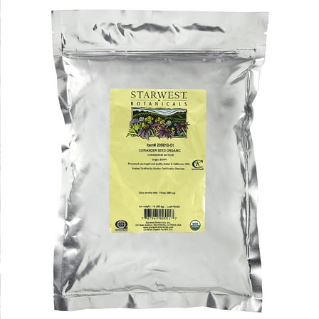 (Price/1 lb)Starwest Coriander Seed, Organic