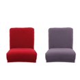 thumbnail image 1 of Cubierta de Asiento de Silla con Respaldo Bajo Elástico de 2 Piezas, Cubierta de Taburete para Barra de Hotel perfecl Fundas para asientos de comedor con respaldo corto, 1 of 3