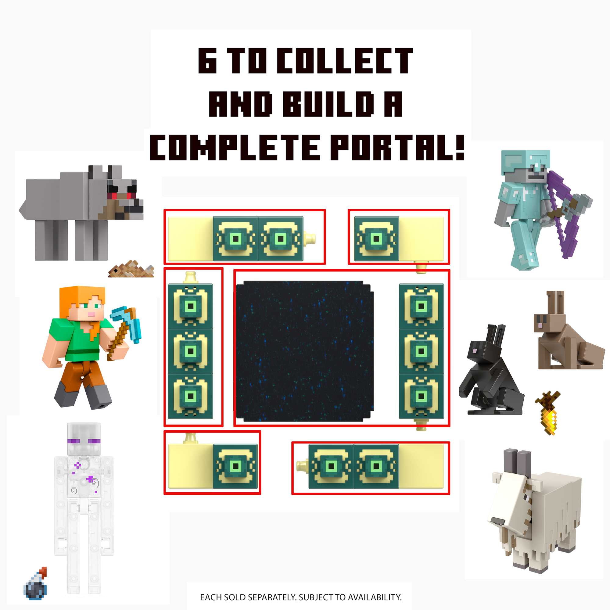 2022 Minecraft Build-a-Portal Action Figure: ENDERMAN (w