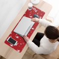 thumbnail image 3 of Long Mouse Pads for Desk,Red Christmas Deer Pattern Desk Mats on Top Of Desks, Desk Mouse Pad Extra Large with 3mm Non-Slip Base and Stitched Edge for Gaming,Office,Work,Home 31.5x11.8in, 3 of 5