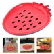 thumbnail image 4 of Colador de fresas rojas de doble capa, cesta de drenaje para lavar frutas y verduras, colador de cocina, cuenco para pasta, ensaladas, arroz, verduras y bayas., 4 of 7