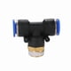 thumbnail image 3 of 4 piezas PB " Conector de aire ajustado T Forma Tee 4mm a 12 mm Tubo de manguera a 1/8 "1/4" M5 3/8 "1/2" BSP Acoplador neumático de hilo masculino, 3 of 6