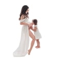 thumbnail image 4 of Qarigey Vestido de fotografía de maternidad Vestido de tiro Dividido Embarazo Vestidos largos Mujeres embarazadas Ropa Prop Baby Showers Type3 NO3, 4 of 6