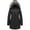 Black, variant on Women's Winter Coat Thicken Puffer Jacket Down Alternative Warm Outwear with Faux Fur Removable Hood Grey, Small