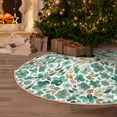 thumbnail image 5 of Balery Floral In Teal Printed Christmas Tree Skirt , Merry Christmas Party Christmas Tree Decoration,Adjustable Tree Skirt-30", 5 of 6