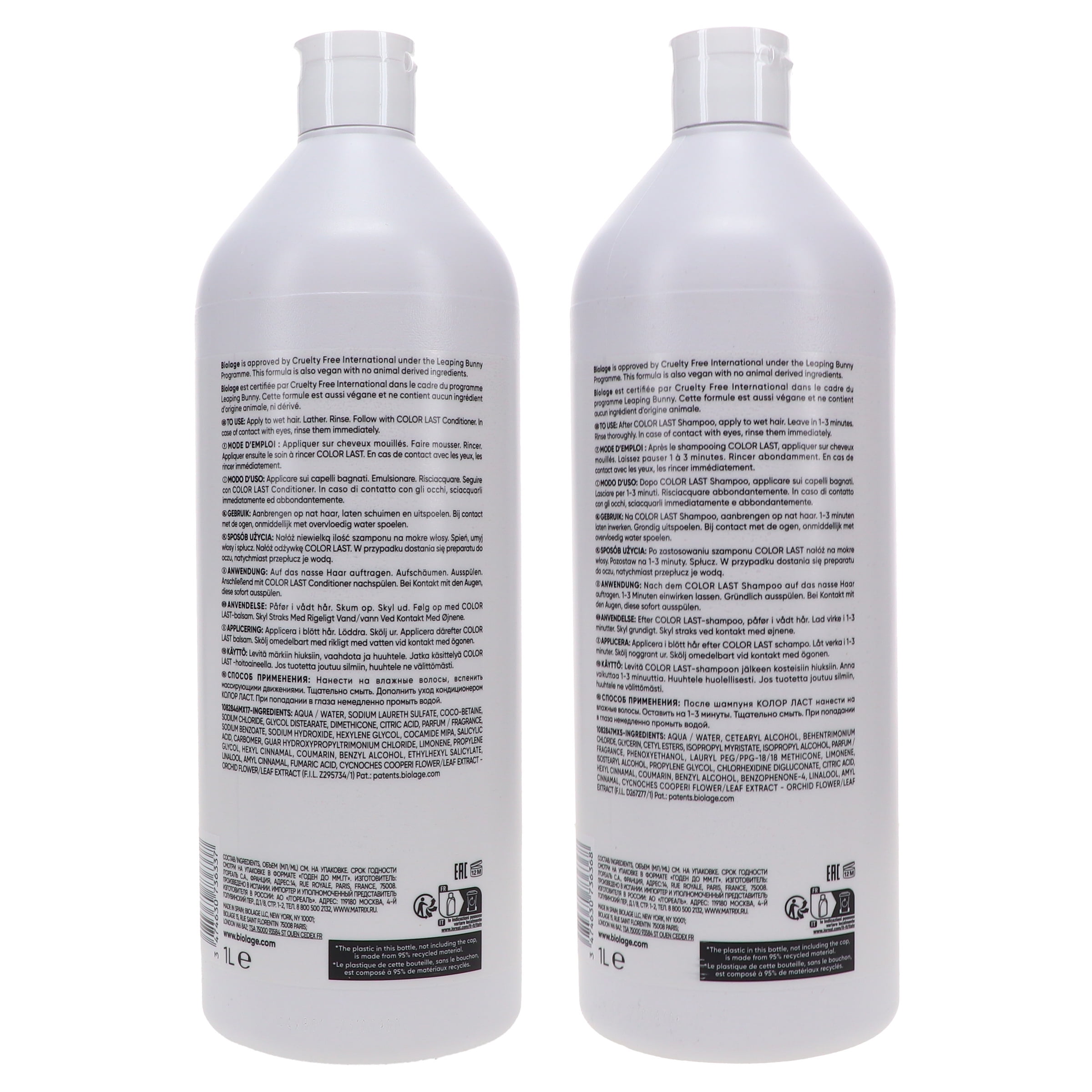 Biolage Colorlast Shampoo 33.8 oz & Conditioner 33.8 oz Combo Pack